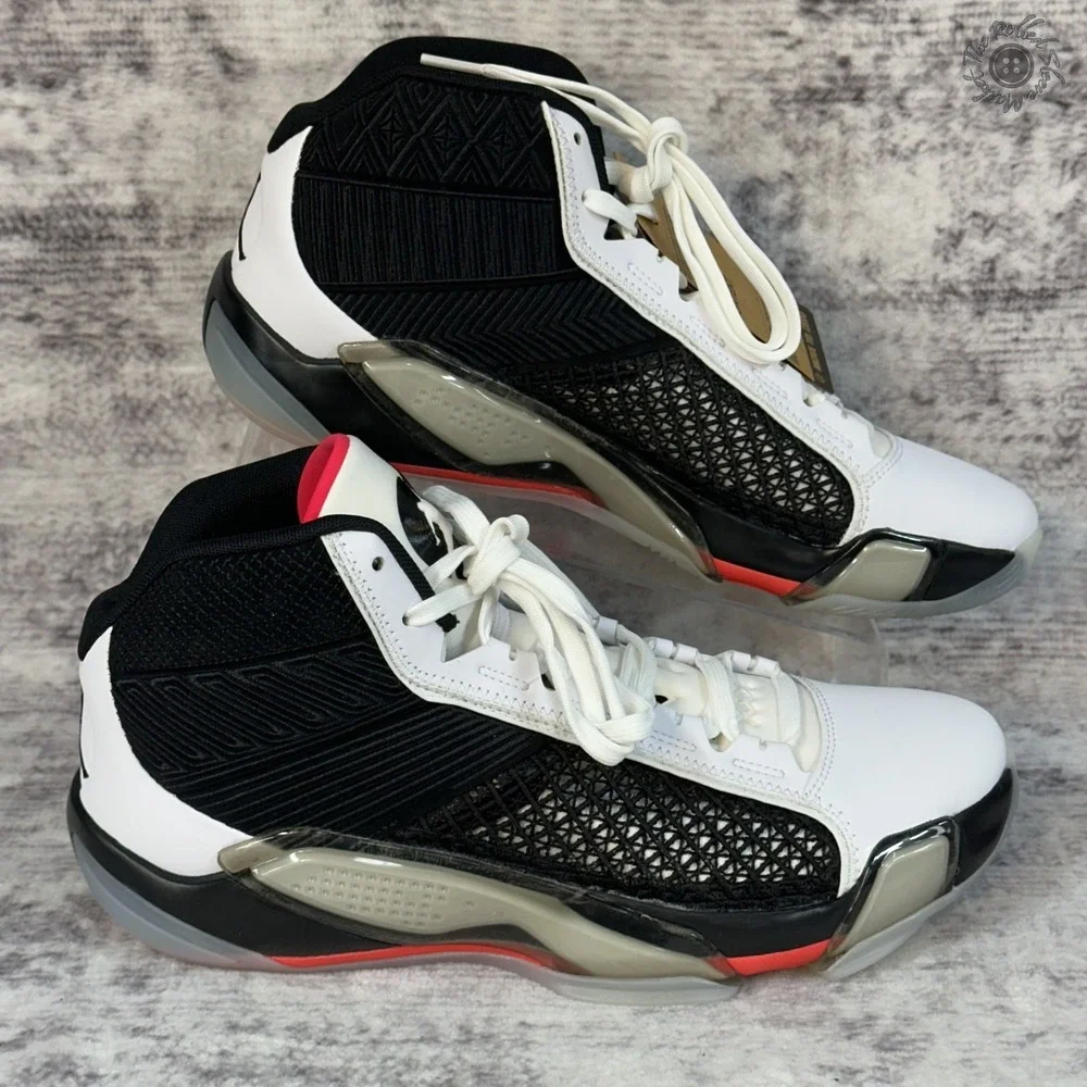 NWT‎ No Box Air Jordan 38 Fundamental Basketball Shoes White Black Sz 11 DZ3356